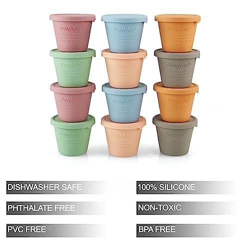 PandaEar Food Storage Babybehälter Silikon 120ml 12er Set