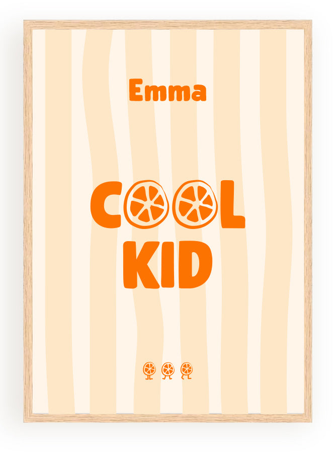 Les Petits Citrons La Papeterie Cool Kid Poster mit Namen A4/A3