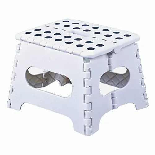PandaEar Tritthocker faltbar Weiß 19cm rutschfest