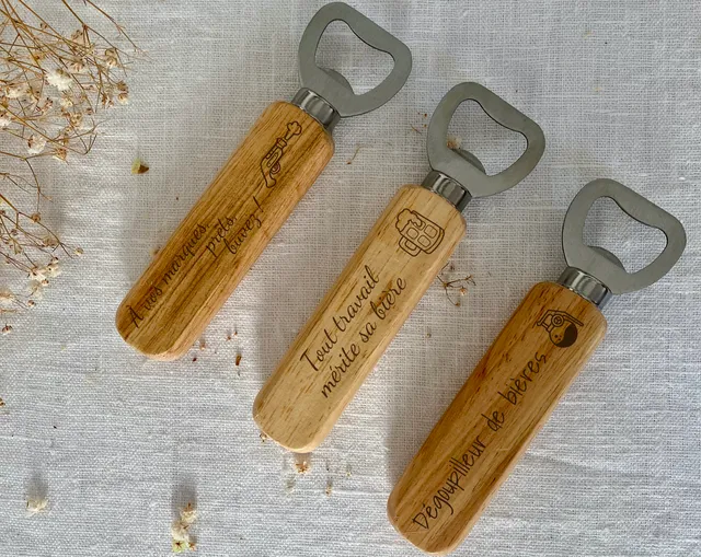 Les Petits Citrons Les Parents Décapsuleur Flaschenöffner Holz