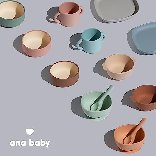 ana baby Weaning Saugteller Silikon 2 Stück BPA-frei