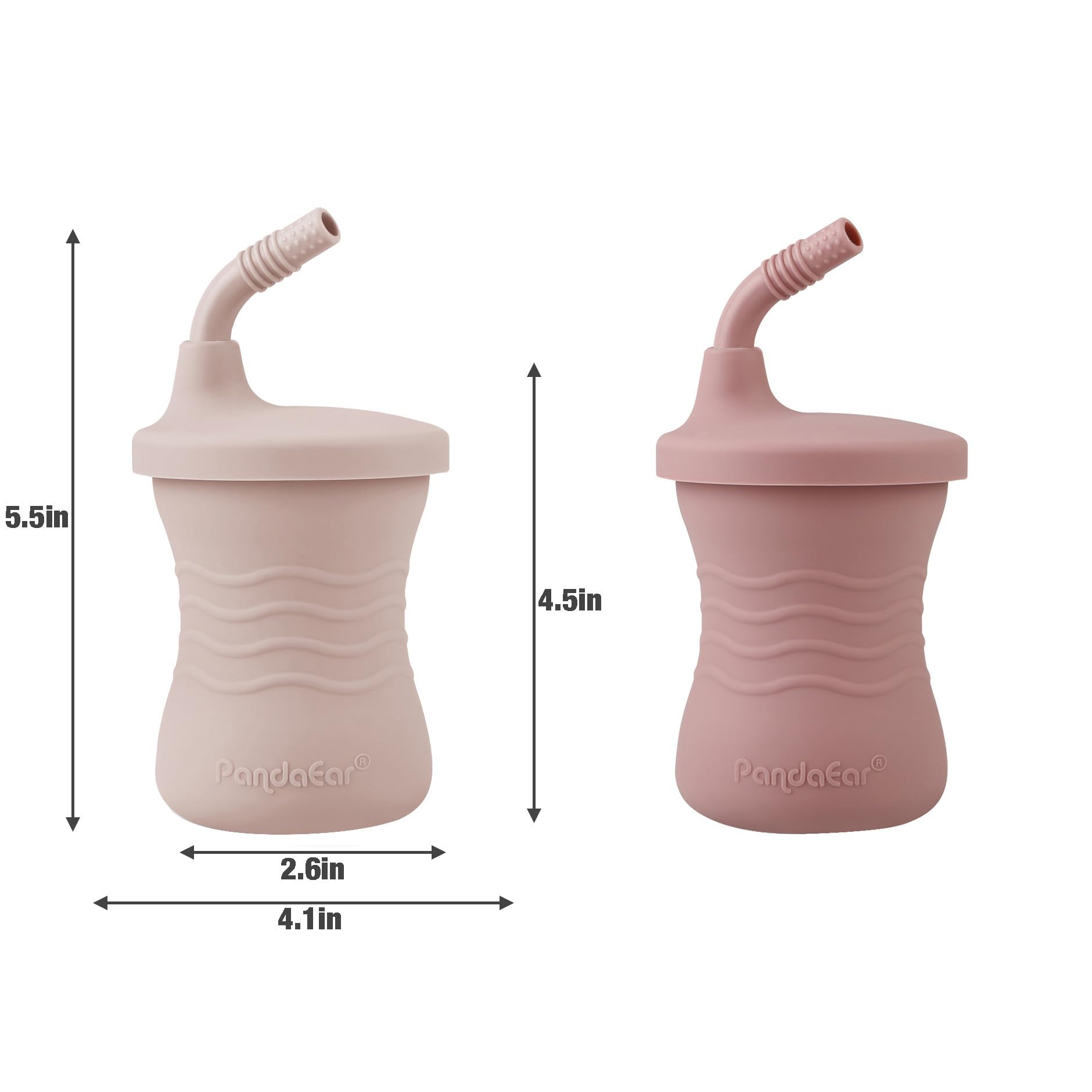 PandaEar Feeding Set Esslern-Set 12-tlg Silikon Rosa