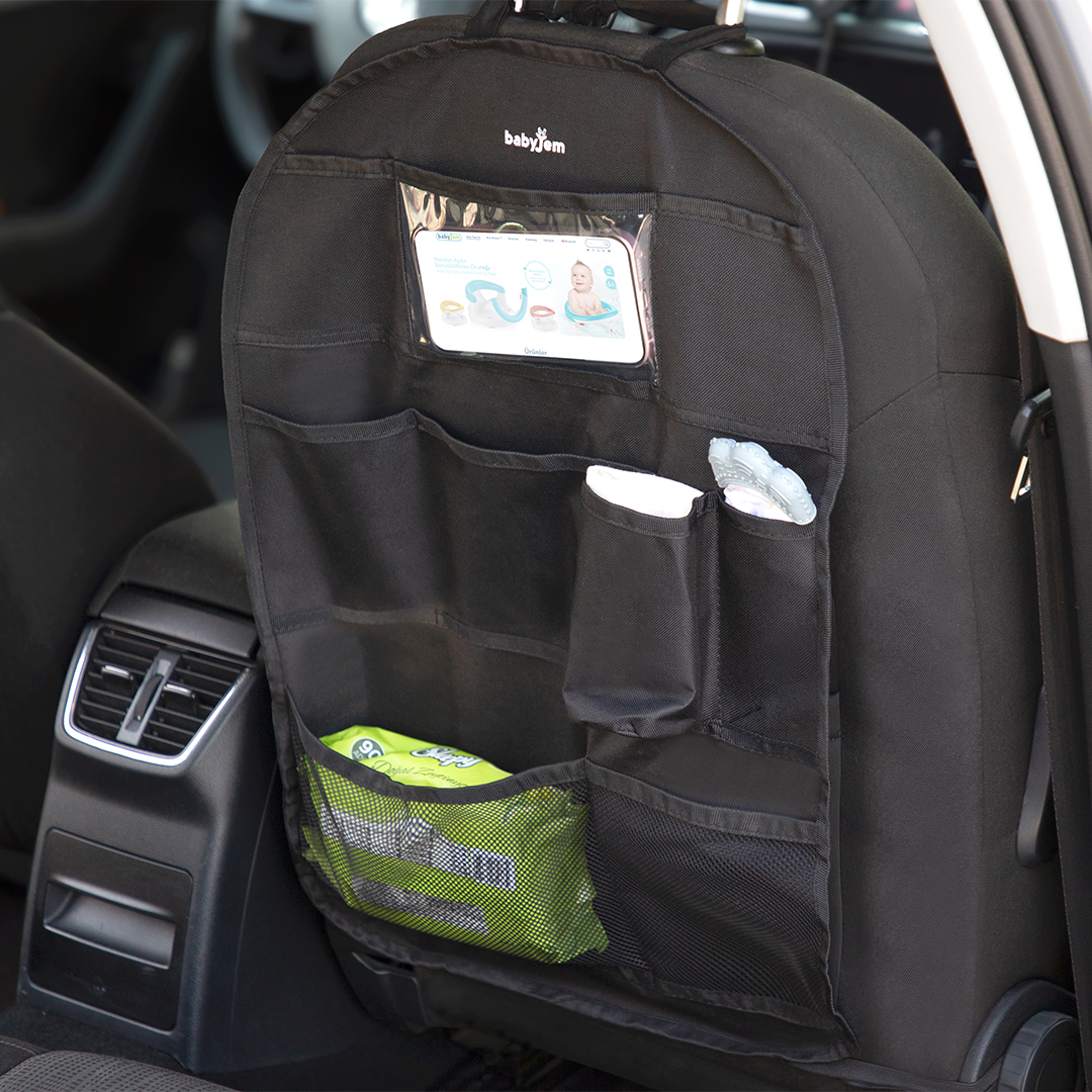 BabyJem Seyahat Auto-Organizer Rücksitz Stoff mit Fächern