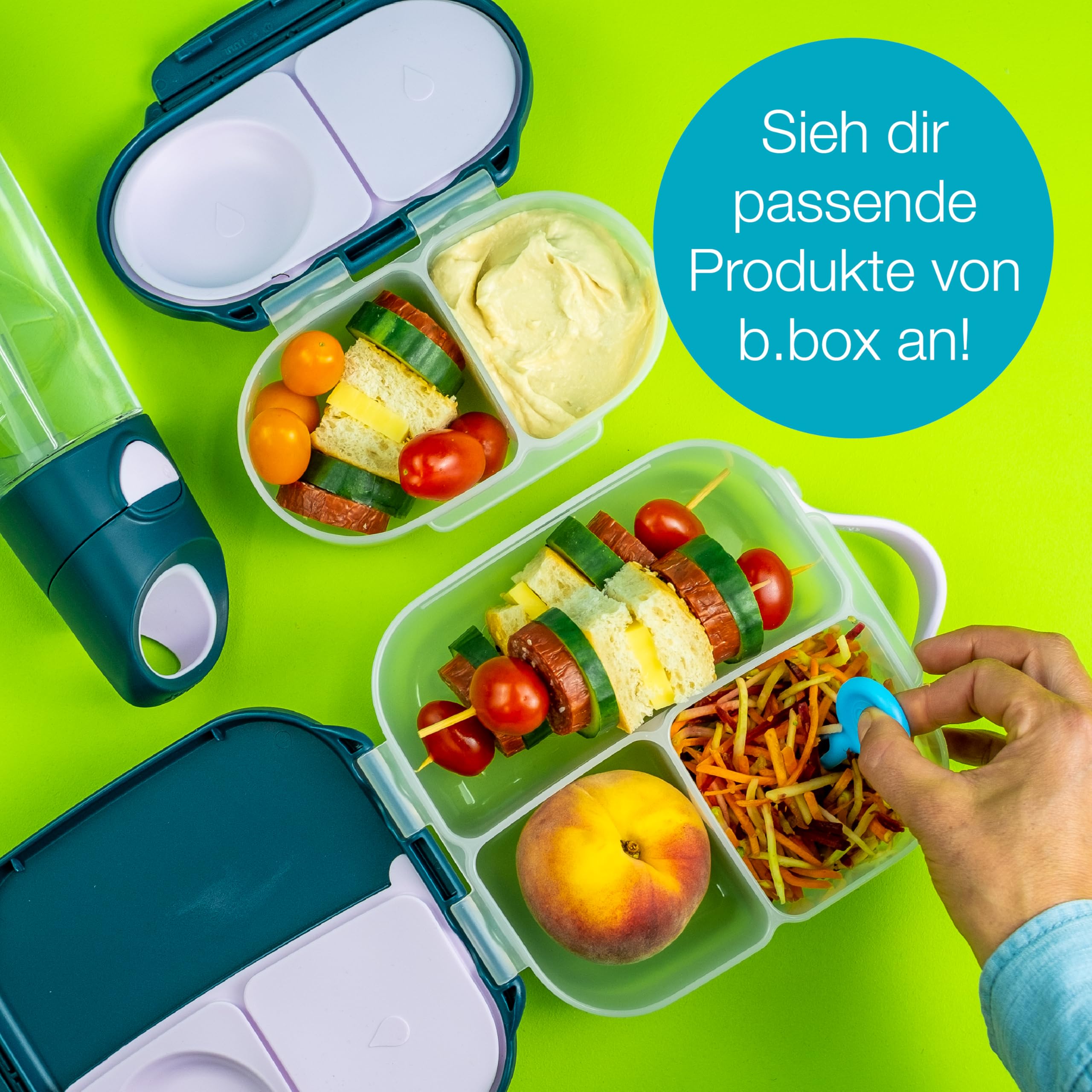 b.box Lunchbox Mini-Gabel Spieße 3er-Pack Kinder