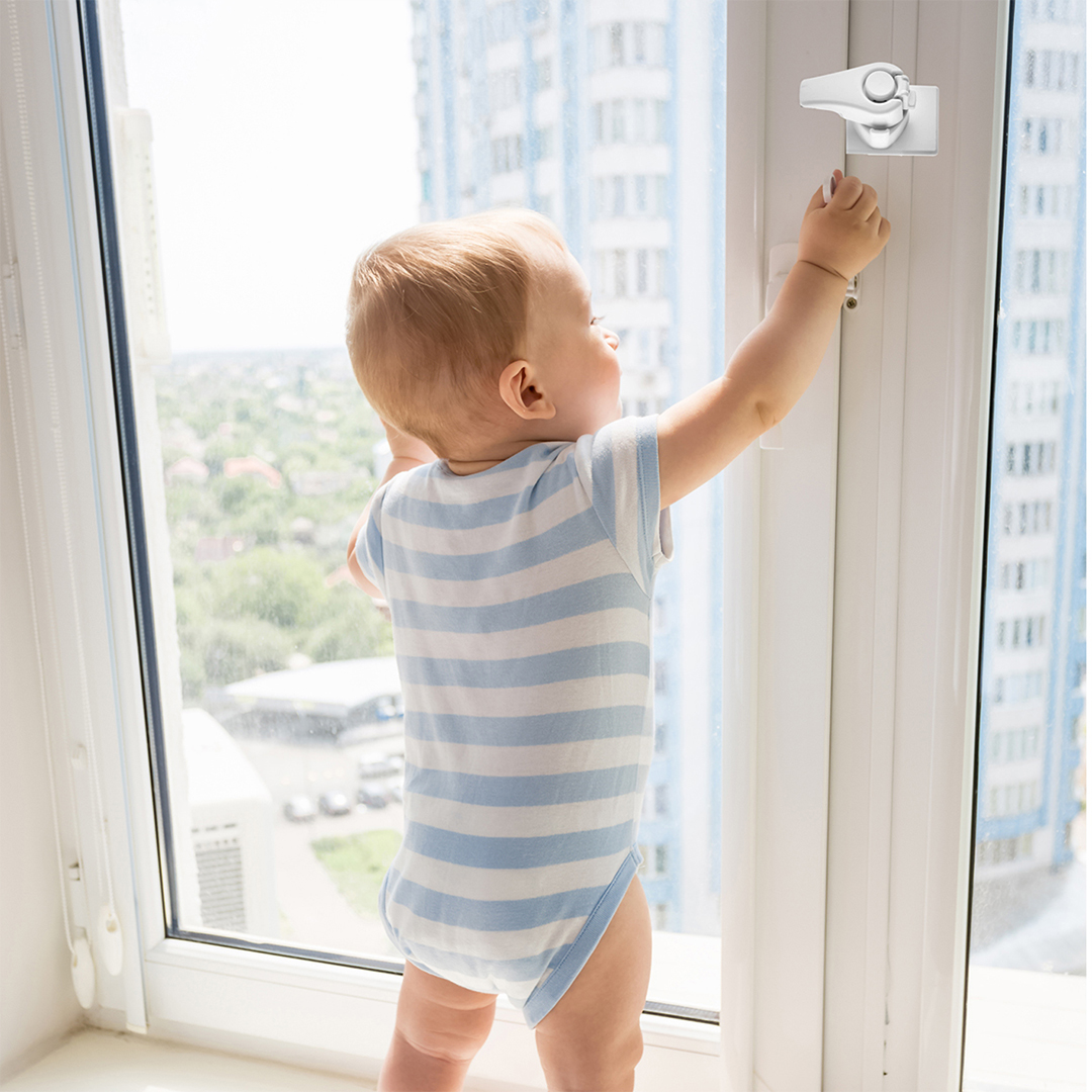 BabyJem Güvenlik Fensterschloss Fenstersicherung selbstklebend manuell
