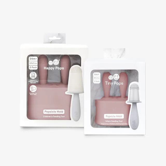 ezpz Popsicle Bundle Eisform Silikon Blush Selbstfüttern