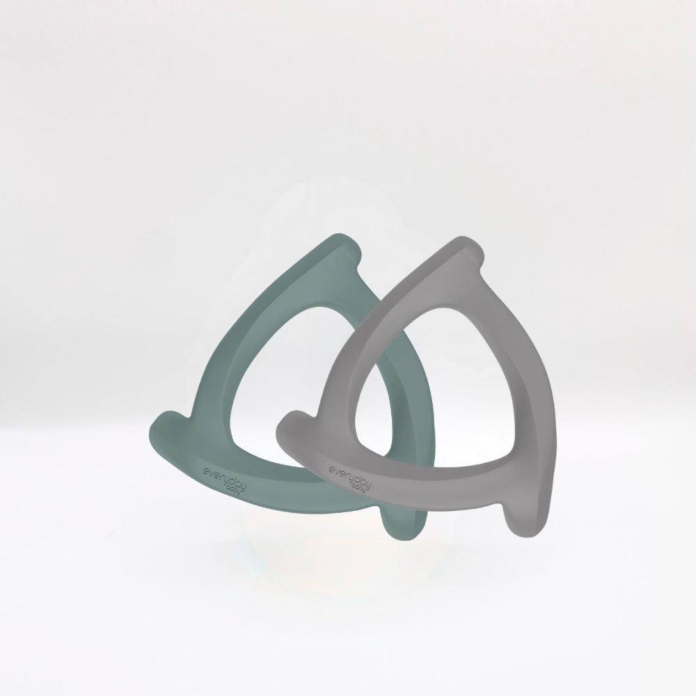 Everyday Baby Teething Rings Beißring Silikon 2er-Pack Gelb Lila
