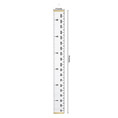 PandaEar Nursery Essentials Growth Chart Messlatte Weiß 200 cm