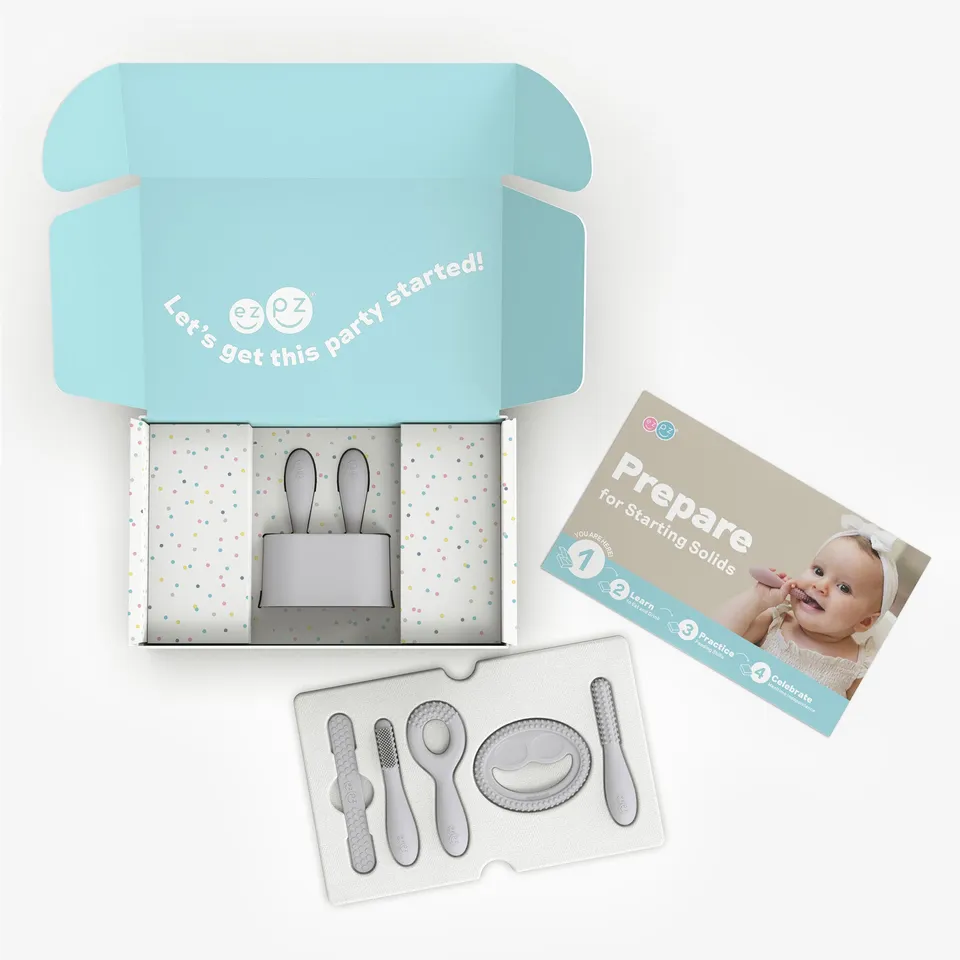 ezpz Kit 1 Prepare Starting Solids Beikostset Silikon Pewter