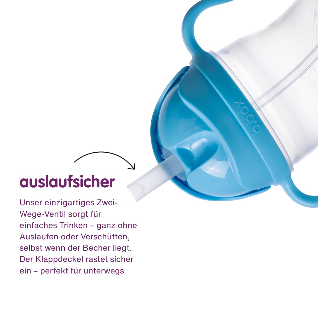 b.box Sippy cups Trinklernbecher 240 ml Bubblegum Blueberry auslaufsicher