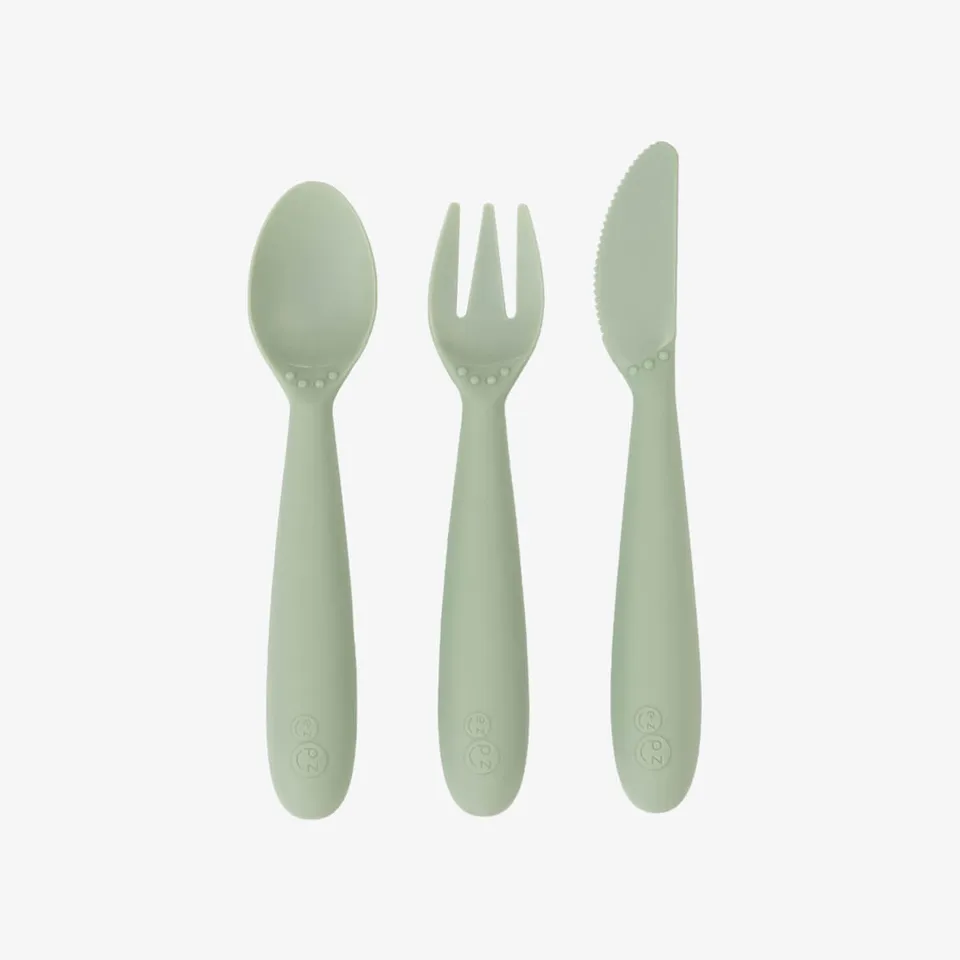 ezpz Happy Utensils Kinderbesteck Sage Griffbereit 24M+