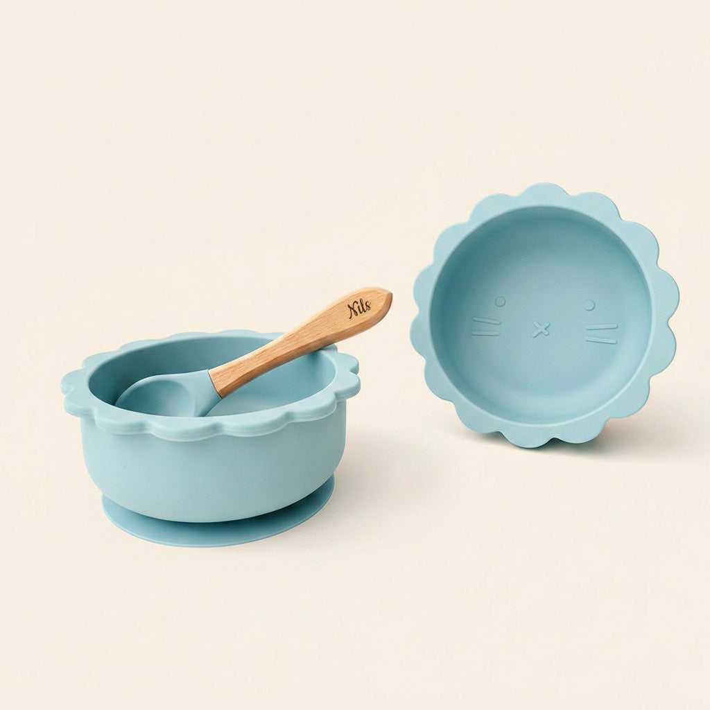 Les Petits Citrons Le Repas Paul le Bol Schüssel hellblau Saugnapf