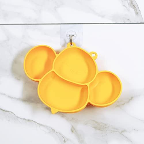 PandaEar Plates Saugteller Silikon Gelb saugfest BPA-frei