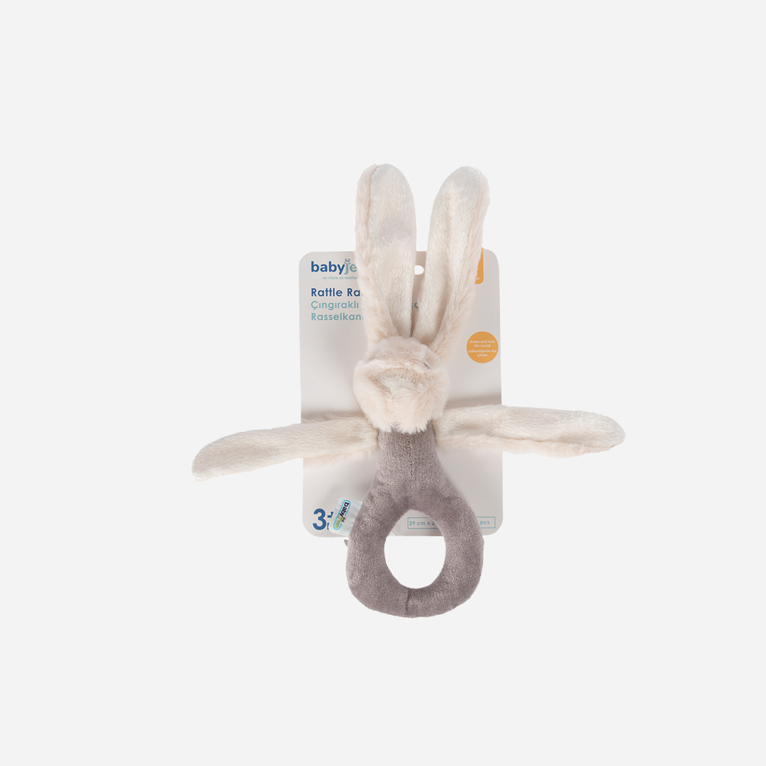 BabyJem Oyuncak Plüschrassel Hase klein pastel