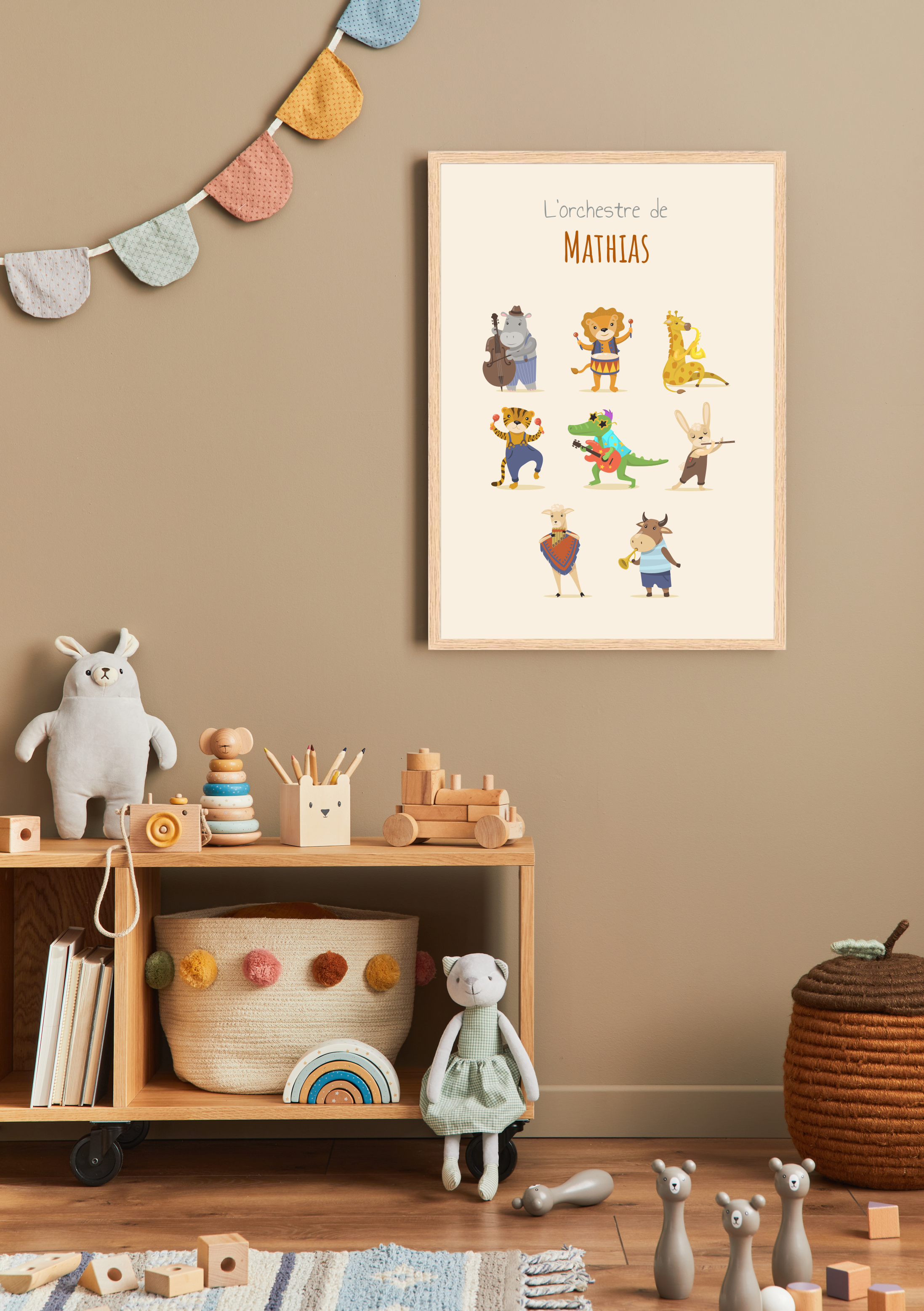 Les Petits Citrons La Papeterie Poster Orchester personalisiert mit Name A4