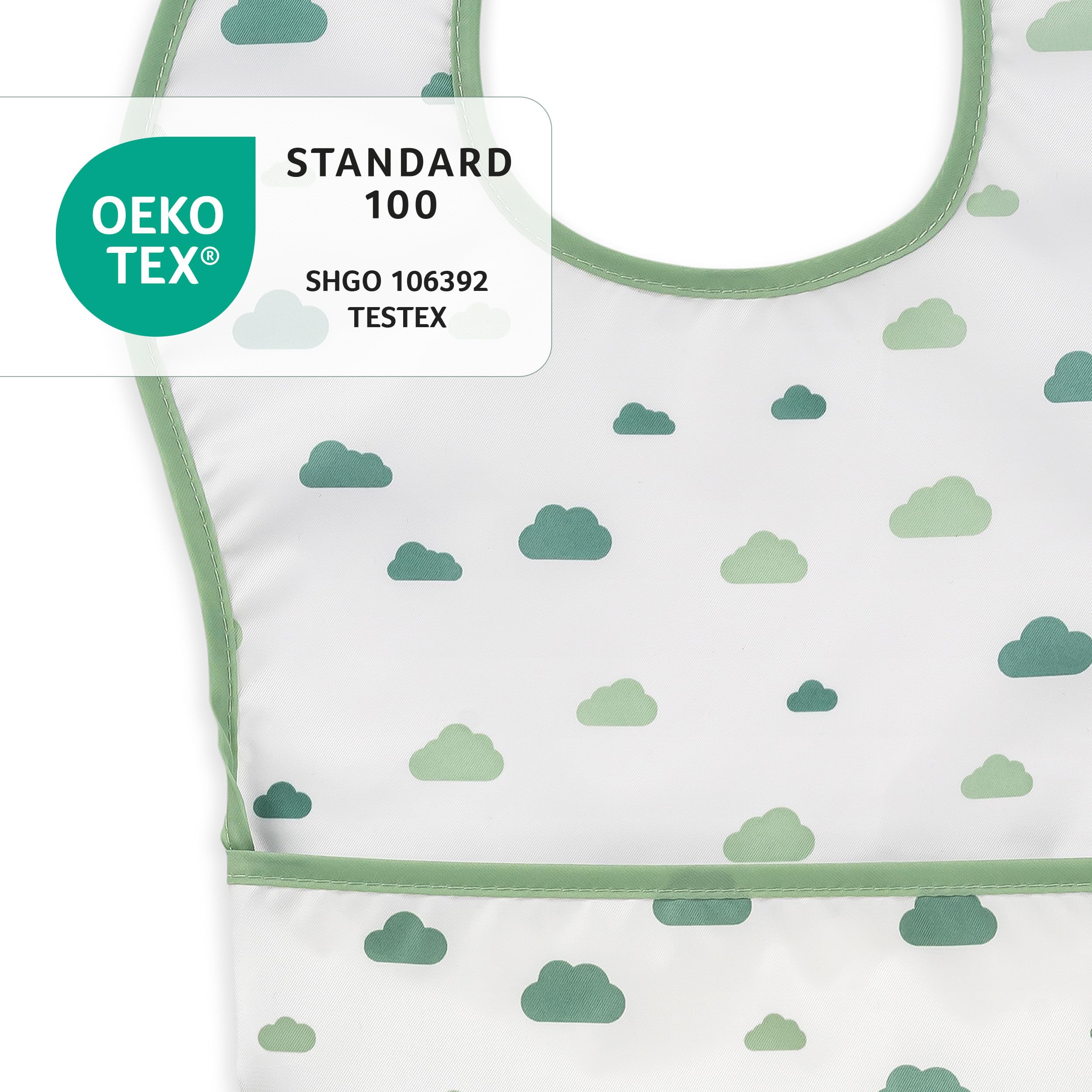 MiaMia Lätzchen 5er Set ärmellos Grün Esslernen