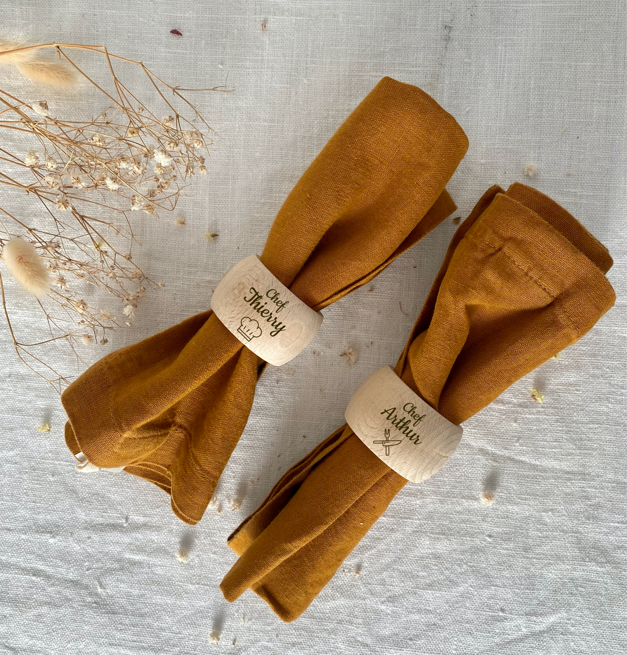 Les Petits Citrons Le Repas Serviettenring Holz 4,2cm graviert