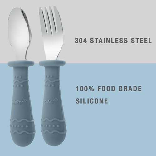 PandaEar Utensils Gabel Löffel Kinderbesteck 6tlg Bunt Edelstahl