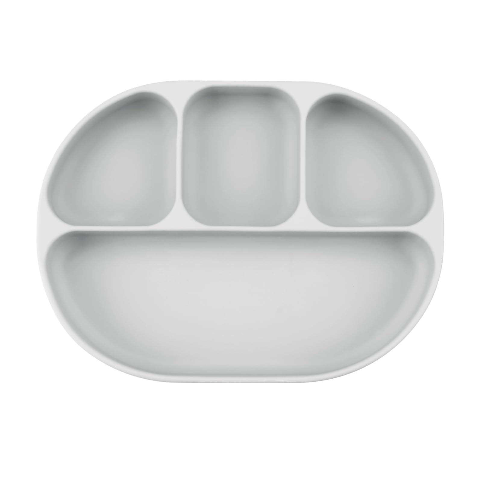 PandaEar Plates Saugteller Silikon 3er Pack mit Fächern