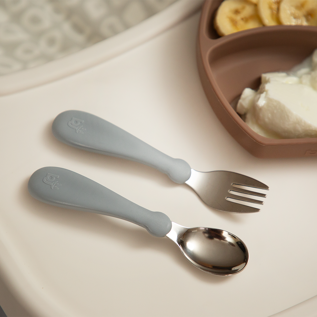 BabyJem Beslenme Edelstahl Gabel Löffel Set Kinderbesteck BPA-frei