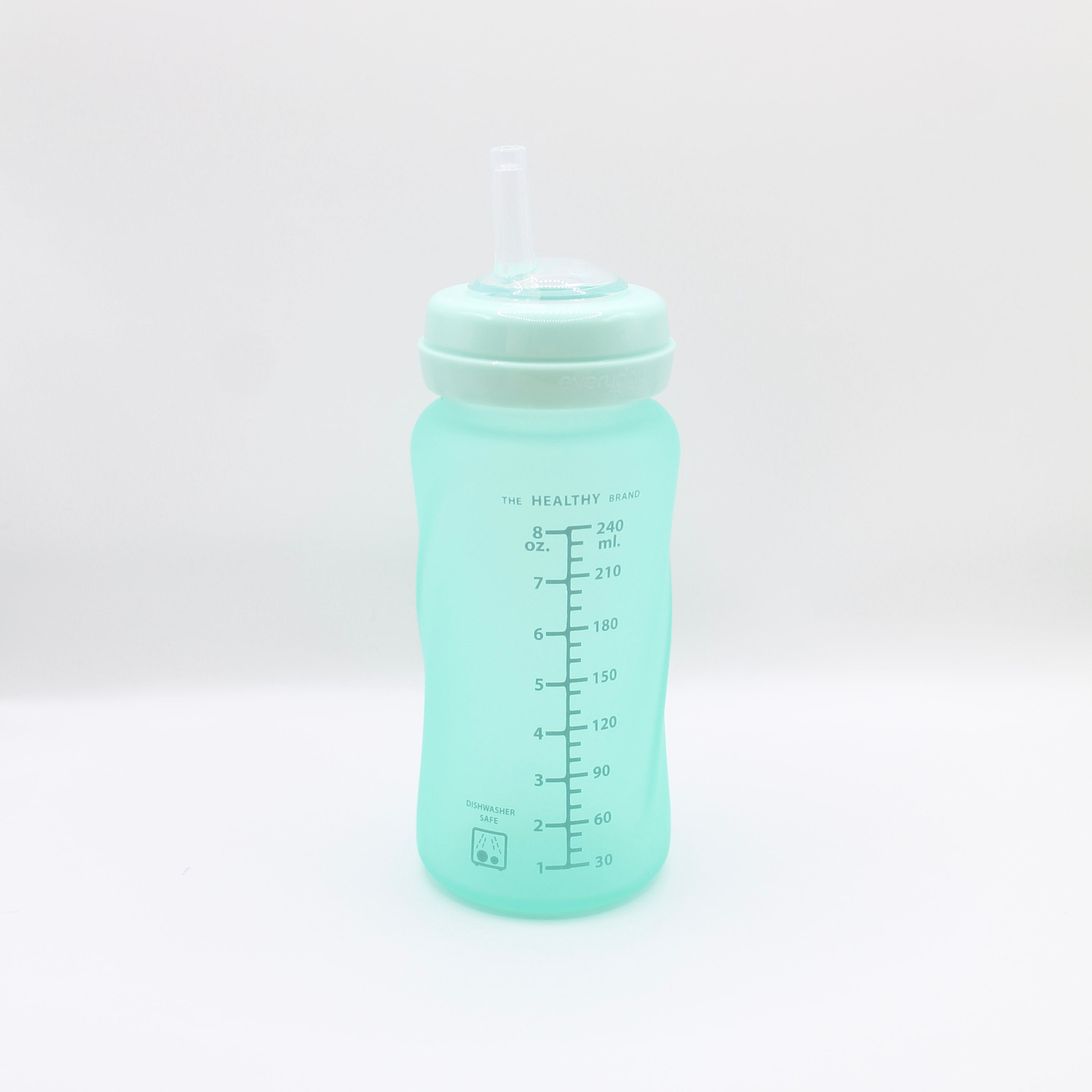 Everyday Baby Glass Bottles Strohhalmflasche Glas 240 ml Mint Green