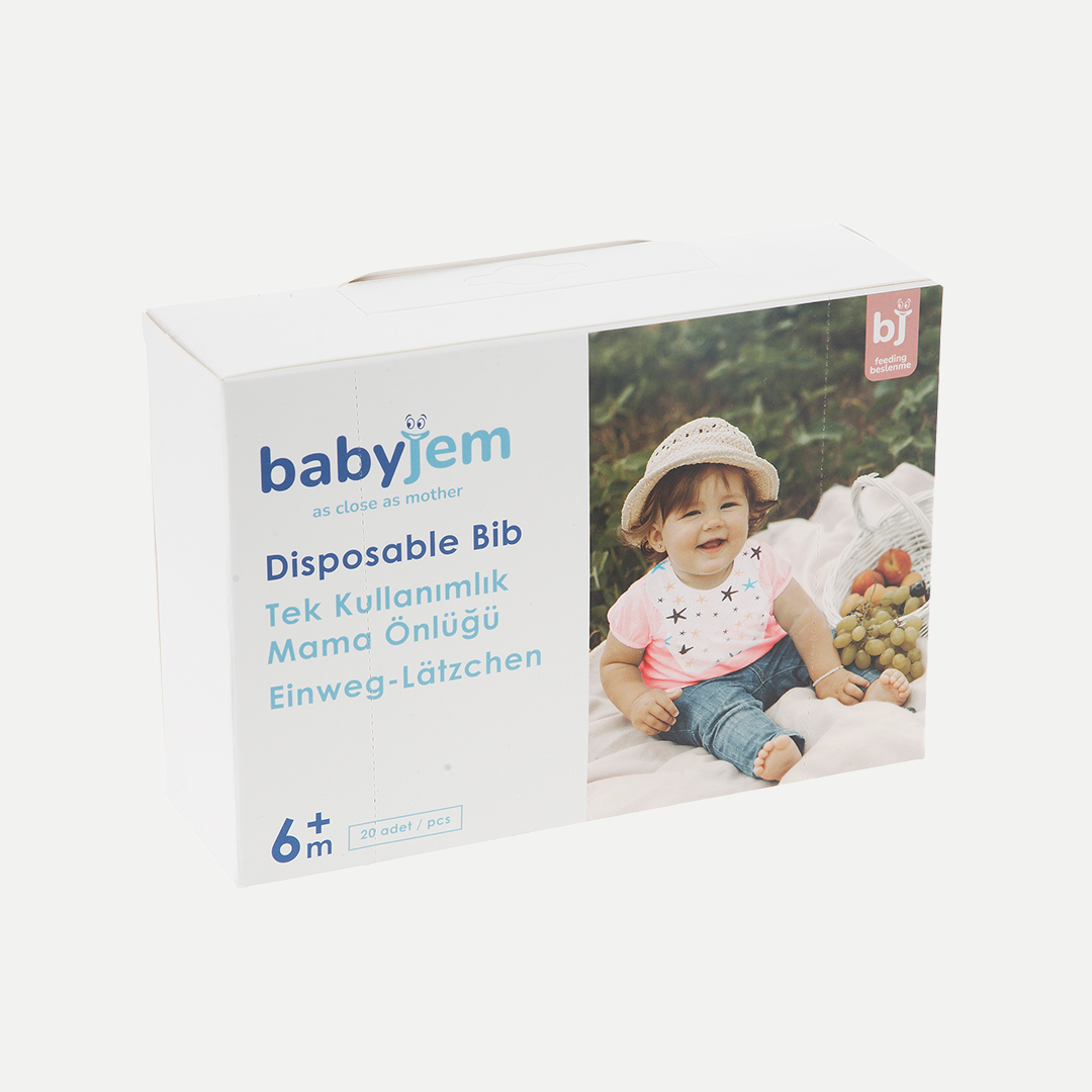 BabyJem Beslenme Einweg Lätzchen wasserdicht mit Tasche