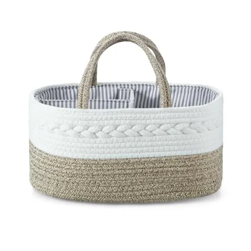 PandaEar Nursery Windelorganizer Baumwolle braun