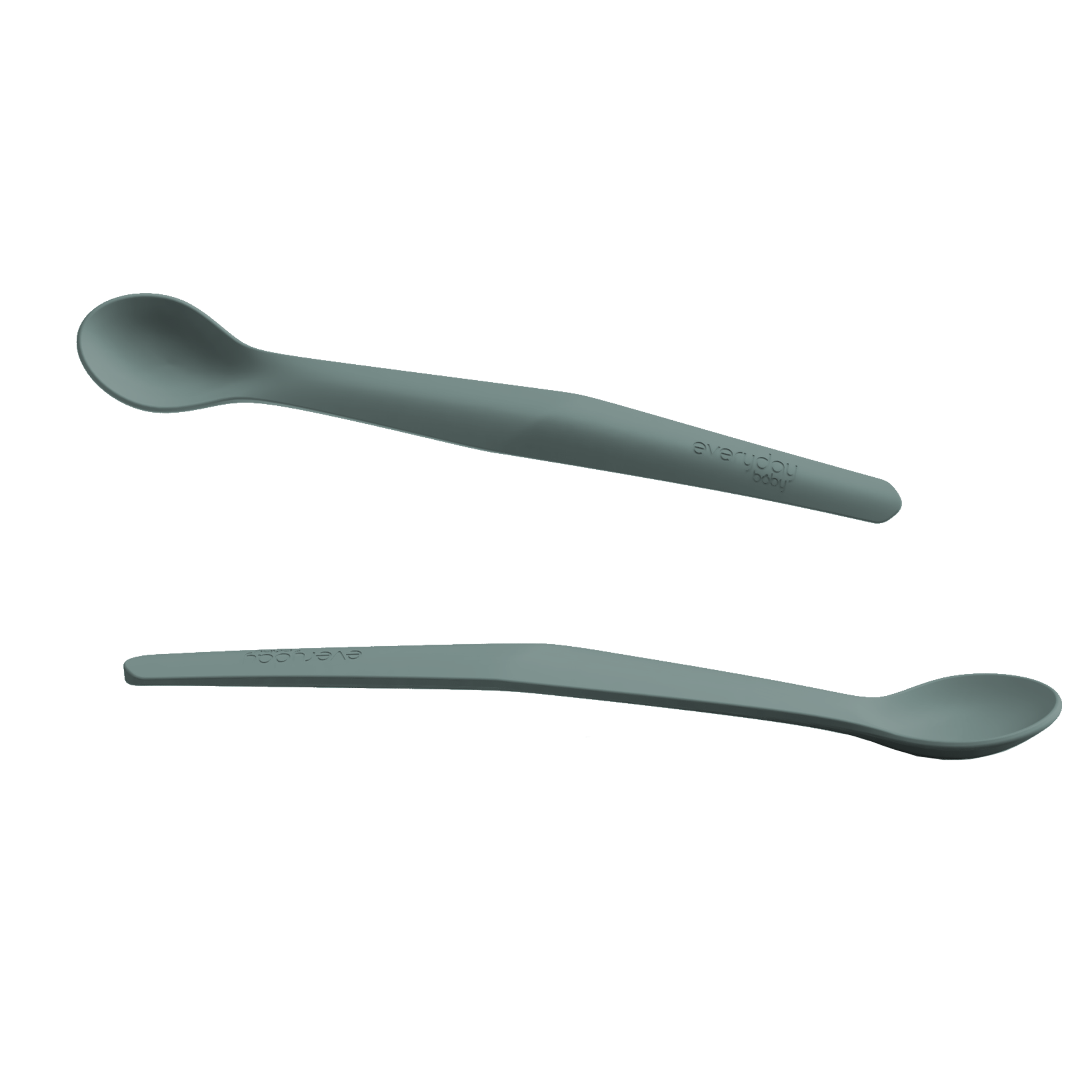 everyday baby Tableware Babylöffel Quiet Grey 2er-Pack Silikon