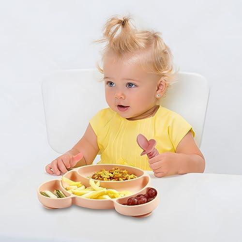 PandaEar Utensils Löffel Gabel Bär Silikon 6er