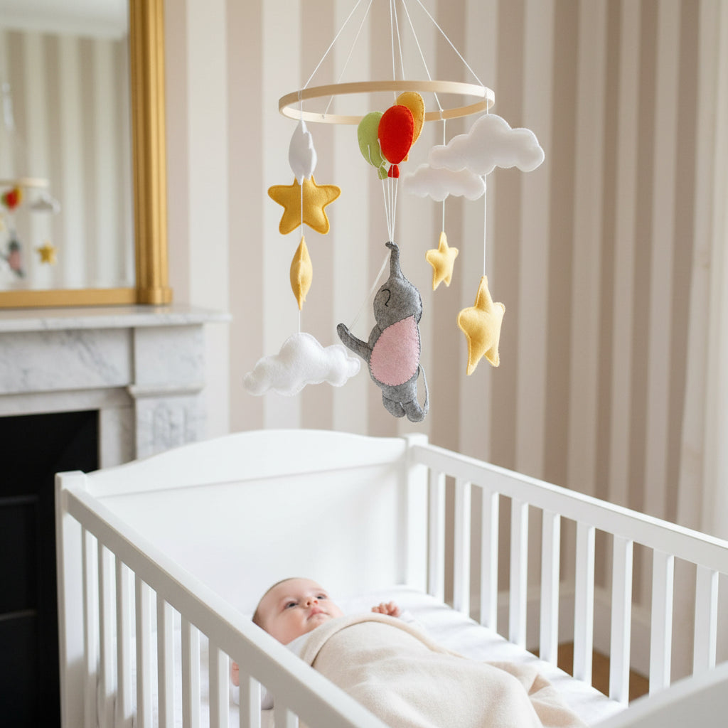 Les Petits Citrons La Chambre Nathan Mobile Elefant Pastell