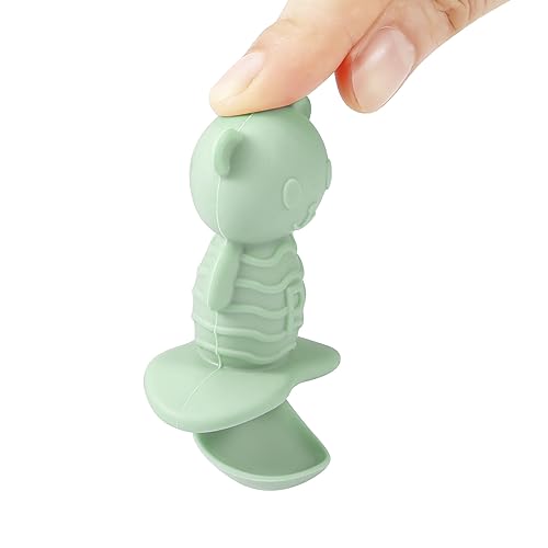 PandaEar Utensils Löffel Gabel Silikon 6er Rosa Grün