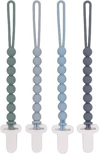 PandaEar Pacifiers Schnullerkette Silikon Clip 5er Set