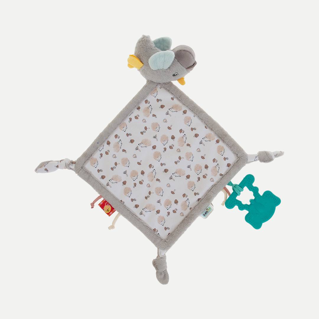 BabyJem Oyuncak Birdy Schmusetuch mit Beißring Silikon Plüsch ab 0 Monat