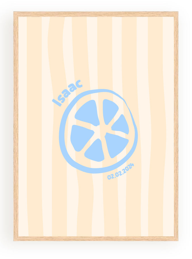 Les Petits Citrons La Papeterie Minimaliste Poster A4 mit Rahmen