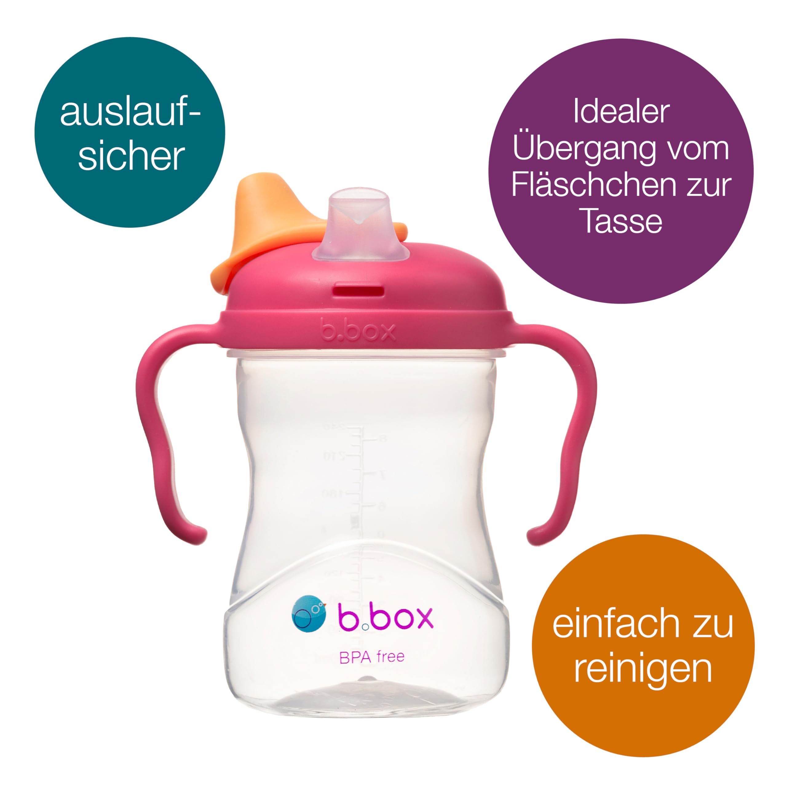 b.box Sippy Cup Schnabeltasse 240 ml auslaufsicher