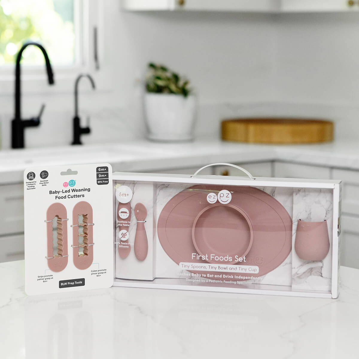ezpz First Foods Set + BLW Cutters Bundle Sage
