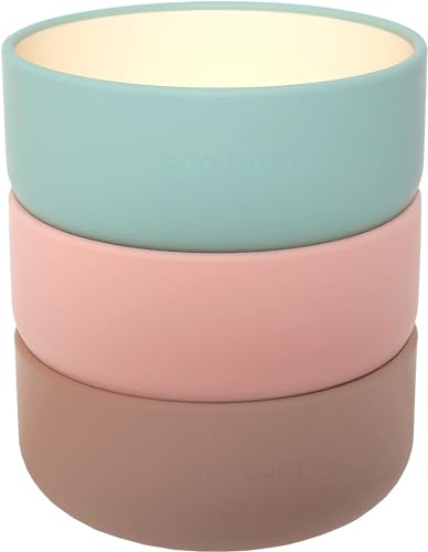 ana baby Weaning Silikonschüsseln Pastell 3er Set BPA-frei