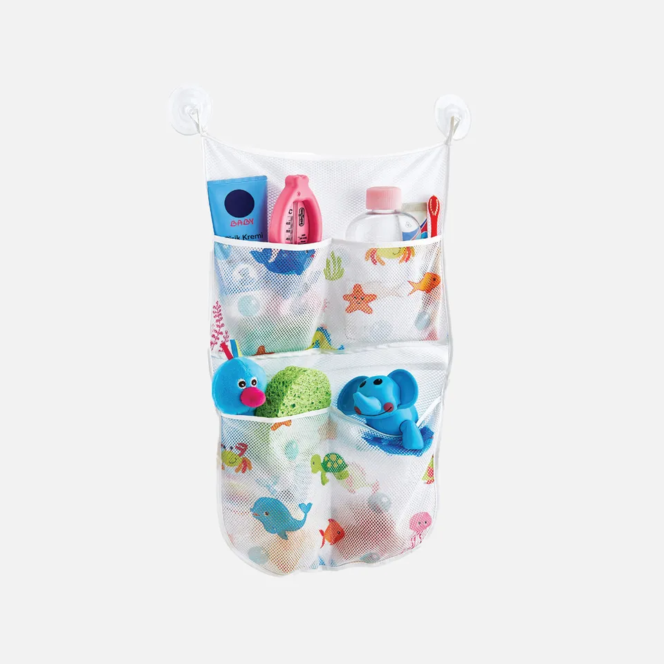 BabyJem Banyo Spielzeugnetz Bad mit Saugnäpfen