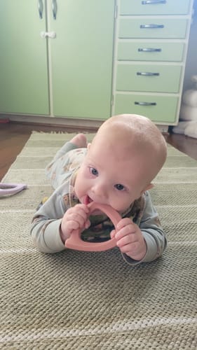 Everyday Baby Teething Rings Beißring Silikon 2er-Pack Gelb Lila