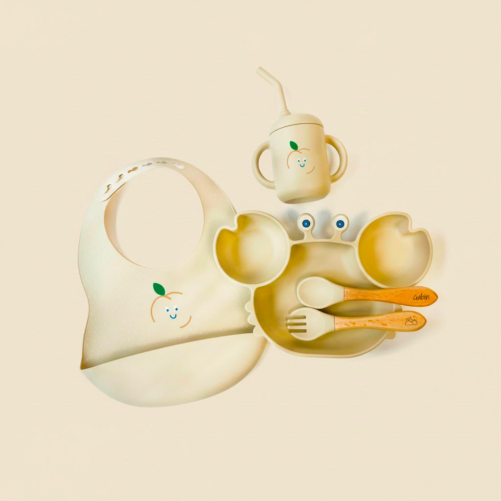 Les Petits Citrons Le Repas Gabin Crabe Esslern-Set blau