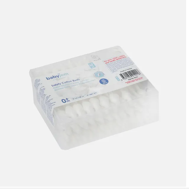 BabyJem Banyo Baby Wattestäbchen sicher mit Schutz Box
