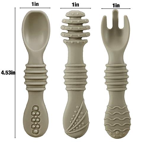 PandaEar Utensils Löffel & Gabeln Silikon-Besteck 6er-Pack BPA-frei