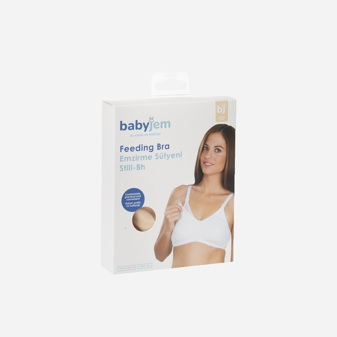 BabyJem Anne Still-BH Baumwolle Weiß Größe 90 nahtlos