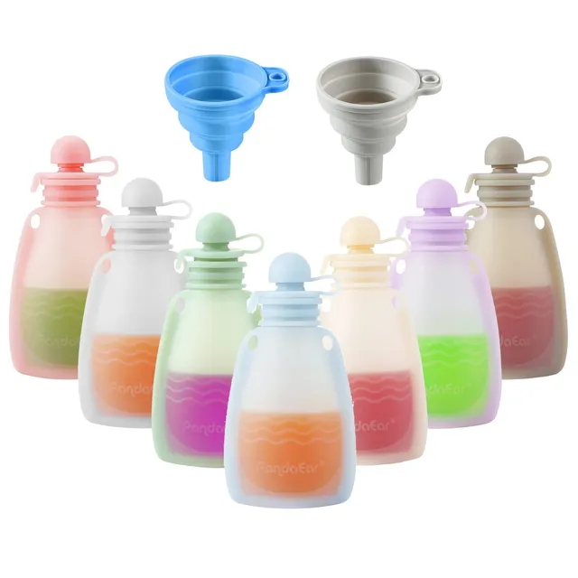 PandaEar Food Storage Quetschbeutel Silikon 7er-Set 156 ml
