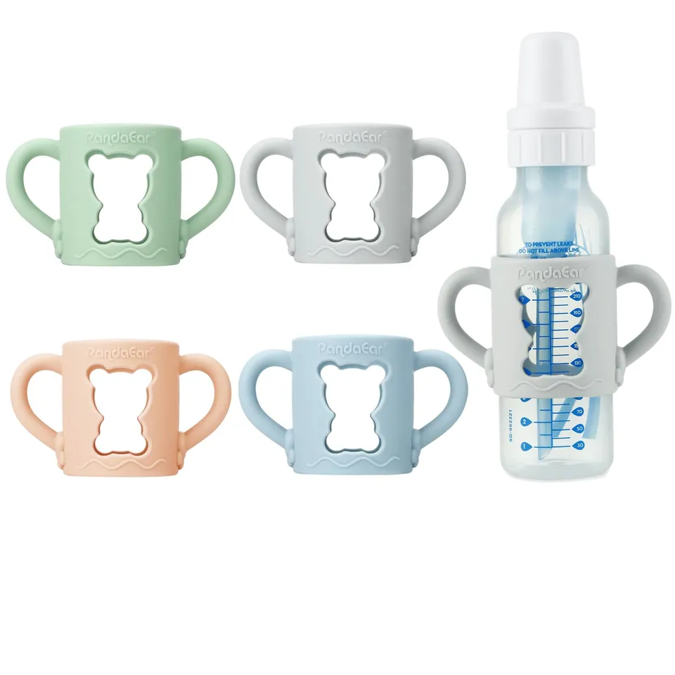 PandaEar Cup Flaschengriffe Silikon 4er-Pack Bunt