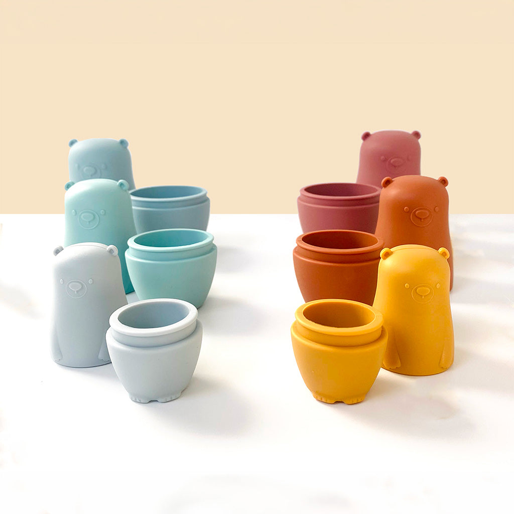Les Petits Citrons Le Jeu Marcus Matroschka Silikon Blau Stapelspielzeug