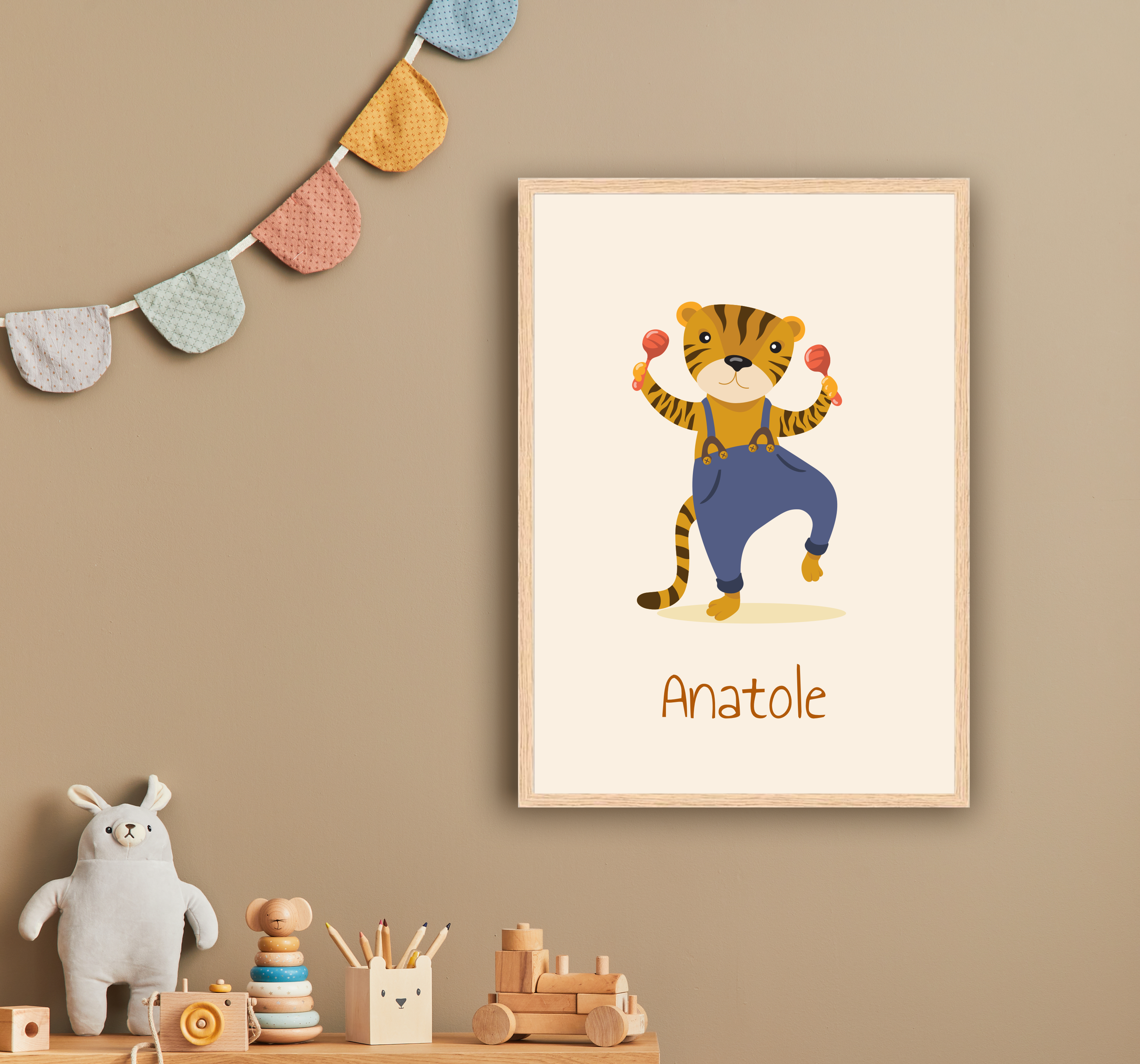 Les Petits Citrons La Papeterie Poster Tiere Musiker personalisiert A4