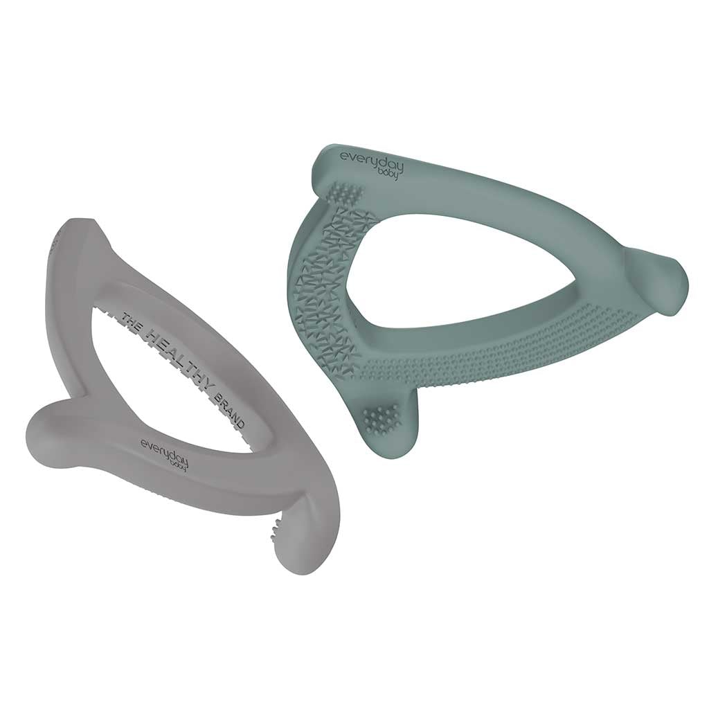 Everyday Baby Teething Rings Beißring Silikon 2er-Pack Gelb Lila