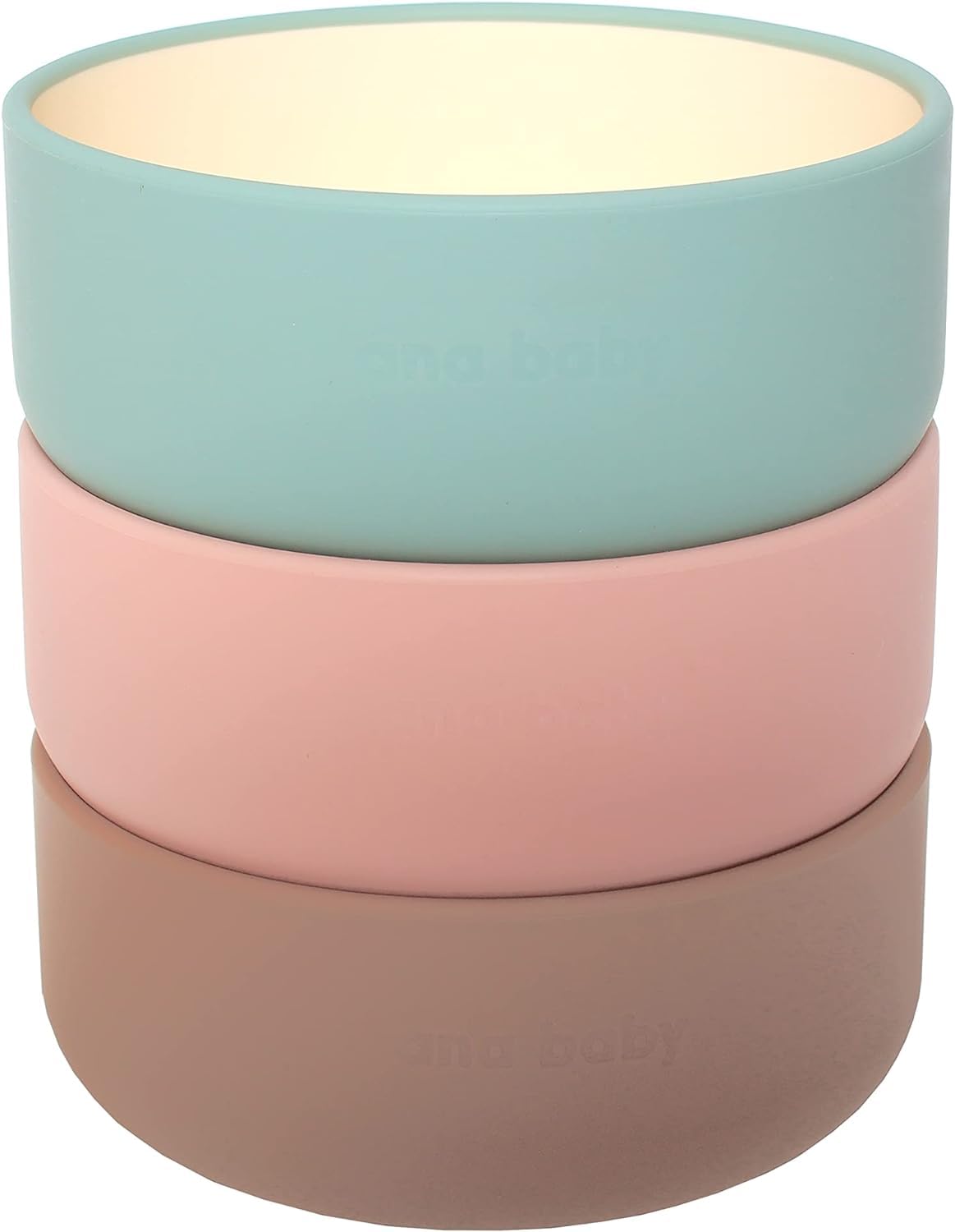 ana baby Weaning Silikonschüsseln Pastell 3er Set BPA-frei