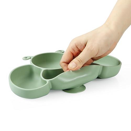 PandaEar Feeding Set Bienenteller 2er Silikon mit Löffel